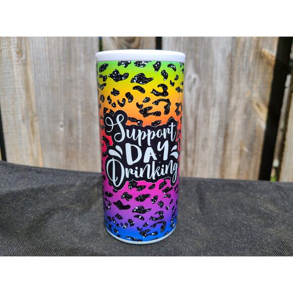 Support Day Drinking Skinny Can Cooler / Hard Surface Slim Can Holder - Picture 8 of 8